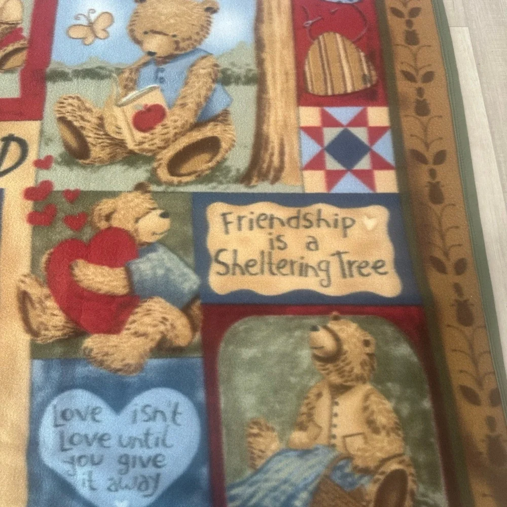 By Collections ETC Throw Blanket Plush Bears Size 51